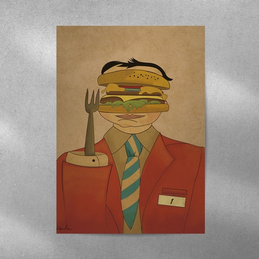[cart_ilus_burger] Cartel ilustrado burgerman